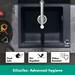 hansgrohe S510-U635 1.5 Bowl Undermount Kitchen Sink - Graphite Black - 43433170 profile small image view 5 