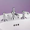 Silverdale Berkeley 3 Hole Basin Deck Tap with Pop Up Waste Chrome profile small image view 1 