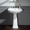 Silverdale Empire Art Deco 620mm Wide Basin with Full Pedestal profile small image view 1 