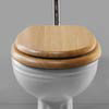 Silverdale Light Oak Wooden Seat for High/Low Level Toilets profile small image view 1 