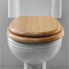 Silverdale Traditional Luxury Light Oak Wooden Toilet Seat profile small image view 1 