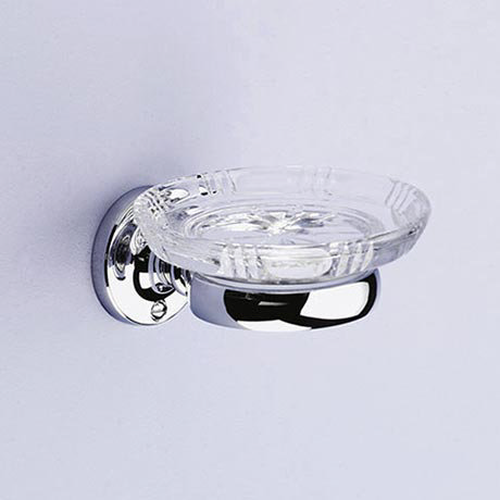 Silverdale Luxury Berkeley Crystal Soap Dish - Chrome