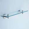 Silverdale Luxury Victorian Glass Shelf (495mm Wide - Chrome) profile small image view 1 