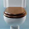Silverdale Traditional Luxury Dark Oak Wooden Toilet Seat profile small image view 1 