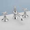 Silverdale Victorian 3 Hole Basin Tap with Pop Up Waste Chrome profile small image view 1 