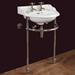 Silverdale Victorian Cloakroom Basin with Chrome Stand (530mm Wide - 2 Tap Hole) profile small image view 2 