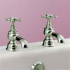 Silverdale Victorian Bath Pillar Taps Nickel profile small image view 1 