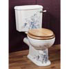 Silverdale Victorian Blue Garden Pattern Close Coupled Toilet - Excludes Seat profile small image view 1 