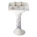 Silverdale Victorian Blue Garden Pattern 635mm Wide Basin with Full Pedestal profile small image view 3 