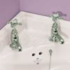 Silverdale Victorian Cloakroom Basin Pillar Taps Nickel profile small image view 1 