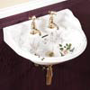 Silverdale Victorian Garden Wall Hung Cloakroom Basin (530mm Wide - 2 Tap Hole) profile small image view 1 
