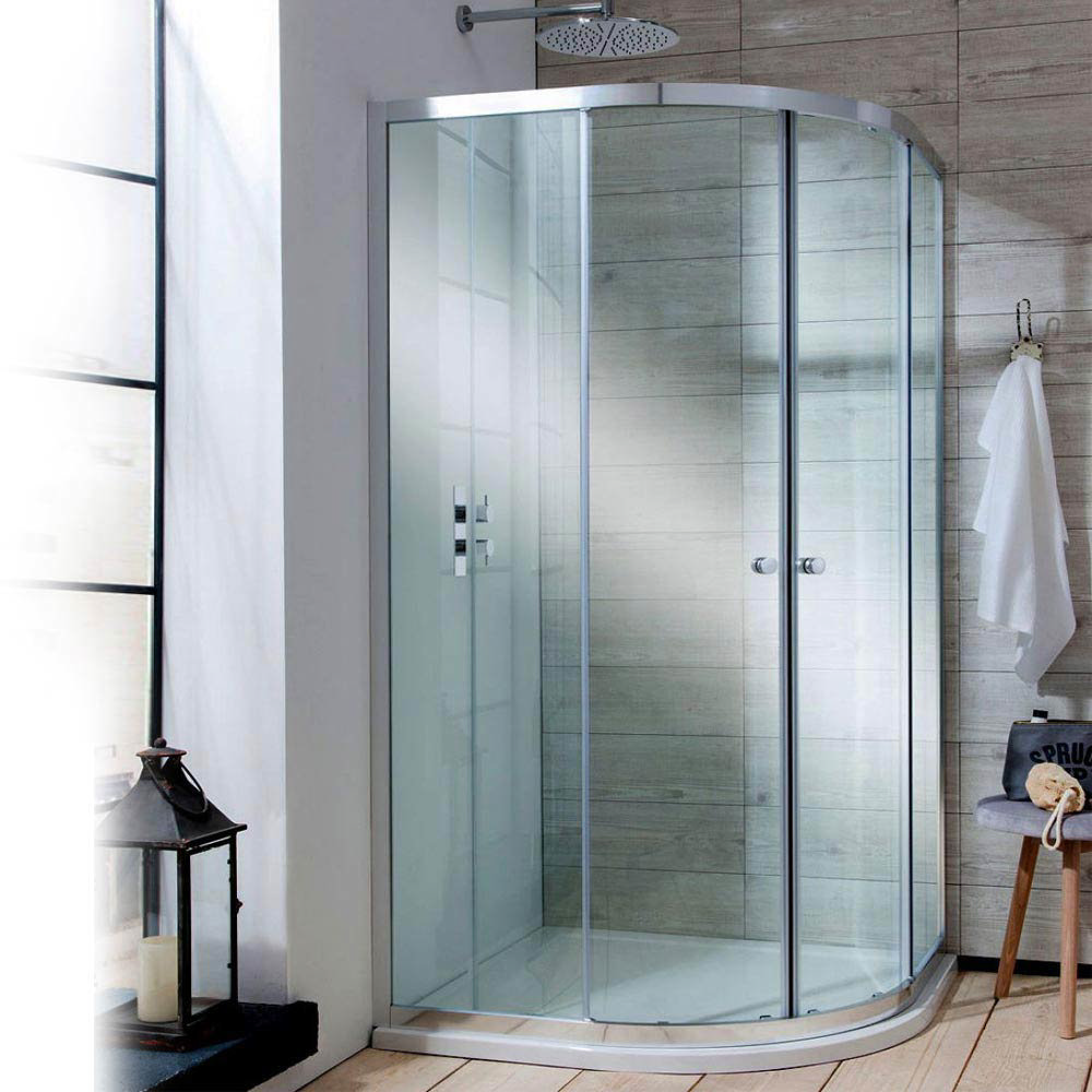 Simpsons Edge Offset Quadrant Double Door Shower Enclosure 2 Size