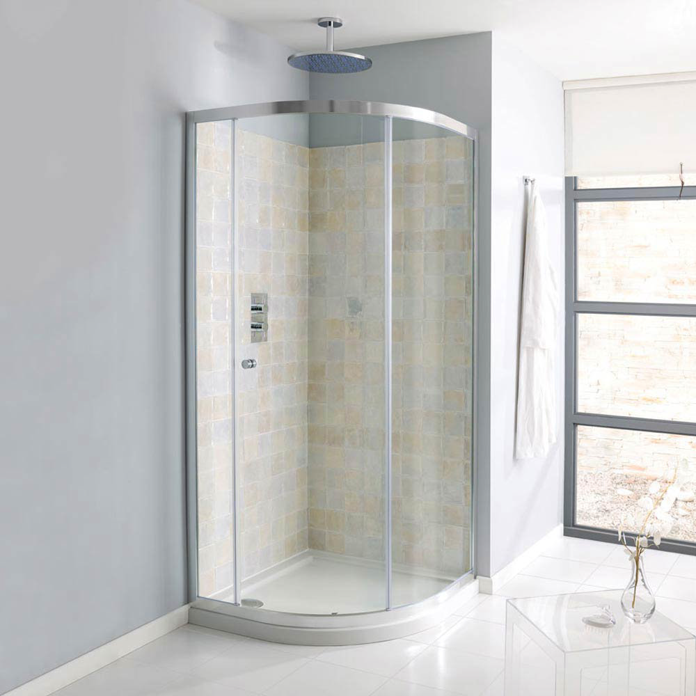 Simpsons Edge Offset Quadrant Single Door Shower Enclosure 3 Size