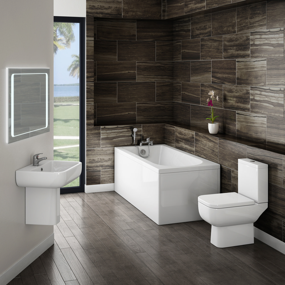 Small Modern Bathroom Suite at Victorian Plumbing UK