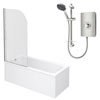Square Single Ended Shower Bath Pack (inc. Triton Aspirante 9.5kw Electric Shower) profile small image view 1 