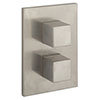 Crosswater - Water Square/Verge Crossbox 2 Outlet Trim & Levers - Brushed Stainless Steel profile small image view 1 