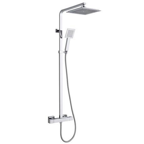 Summit Modern Square Thermostatic Shower - Chrome