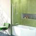 Ideal Standard Concept Angle Bath Screen (1400 x 800mm) - T9923EO profile small image view 2 