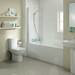 Ideal Standard Concept Angle Bath Screen (1400 x 800mm) - T9923EO profile small image view 3 