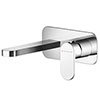 Asquiths Solitude Wall Mounted Basin Mixer (2TH) With Backplate - TAB5113 profile small image view 1 