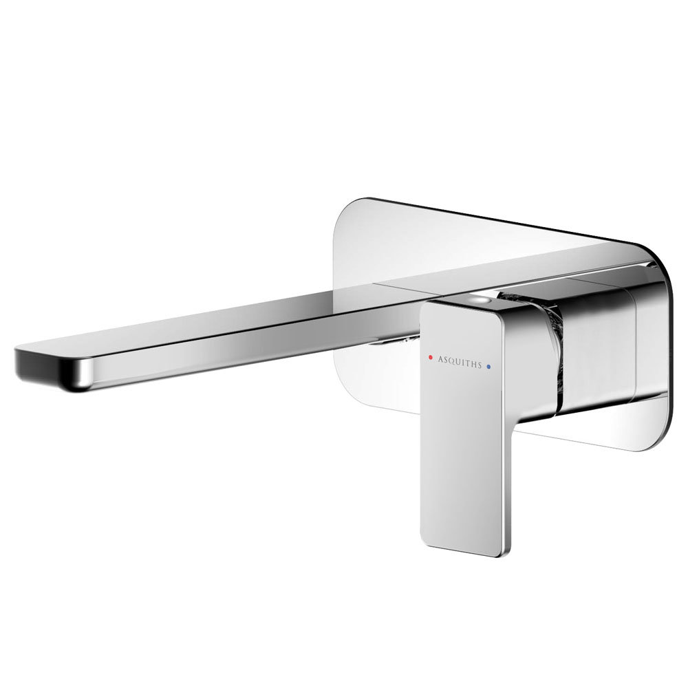 Asquiths Tranquil Wall Mounted Basin Mixer (2TH) With Backplate - TAD5113