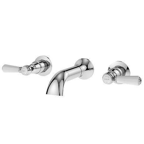 Asquiths Restore Lever 3TH Wall Bath Filler - TAF5322