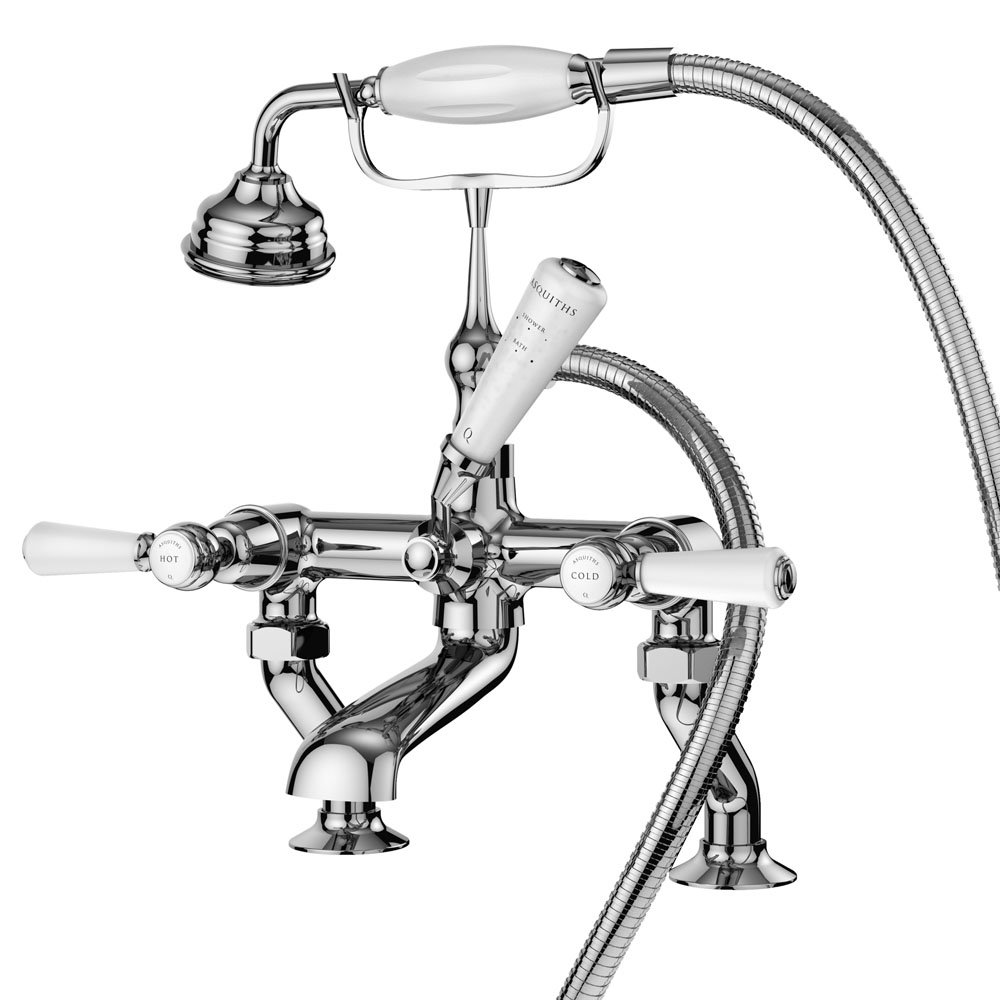 Asquiths Restore Lever Deck Mounted Bath Shower Mixer with Shower Kit - TAF5323