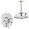 Ultra Beaumont Dual Concealed Thermostatic Shower Valve + Ceiling Mounted 8" Rose profile small image view 1 