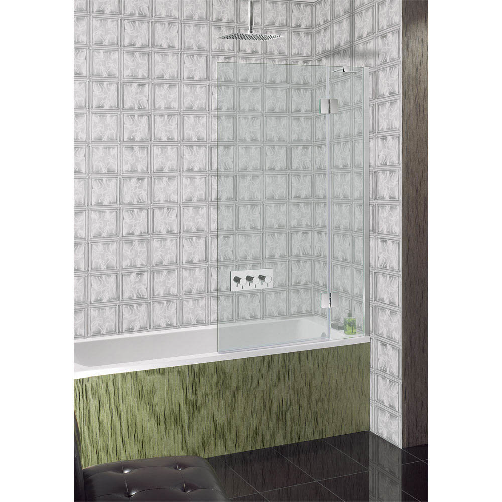 Simpsons Ten Hinged Bath Screen with Fixed Panel 900mm at Victorian