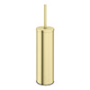 Arezzo Brushed Brass Toilet Brush + Holder profile small image view 1 