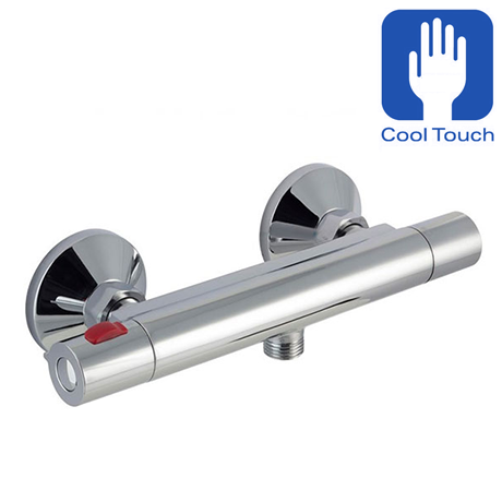 Cool Touch Minimalist Thermostatic Shower Bar Valve