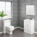 Toreno Cloakroom Suite inc. Pro 600 Toilet (White Gloss) profile small image view 6 