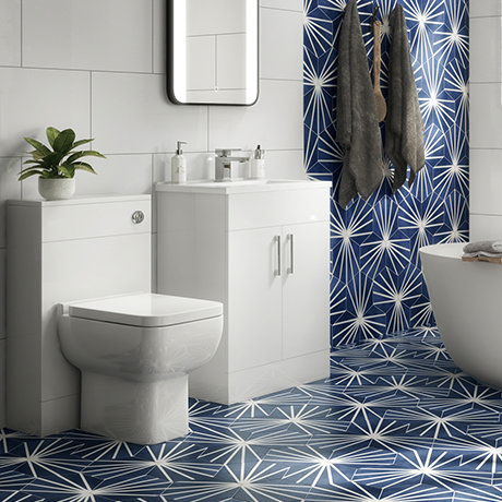 Toreno Cloakroom Suite inc. Pro 600 Toilet (White Gloss)