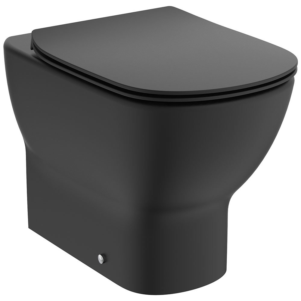 Ideal Standard Tesi Silk Black AquaBlade Back to Wall WC + Soft Close Seat
