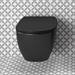 Ideal Standard Tesi Silk Black AquaBlade Wall Hung WC + Soft Close Seat profile small image view 3 