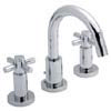 Hudson Reed - Tec Crosshead 3 Tap Hole Basin Mixer with swivel spout & pop up waste - TEX337 profile small image view 1 