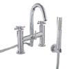 Hudson Reed - Tec Crosshead Bath Shower Mixer with shower kit & wall bracket - TEX354 profile small image view 1 
