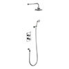 Burlington Medici Trent Thermostatic Concealed Two Outlet Diverter Shower Valve, Hose & Handset with Fixed Shower Head profile small image view 1 