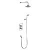 Burlington Trent Thermostatic Concealed Two Outlet Diverter Shower Valve, Hose & Handset with Fixed Shower Head profile small image view 1 