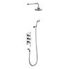 Burlington Medici Trent Thermostatic Concealed Two Outlet Shower Valve, Hose & Handset with Fixed Head profile small image view 1 