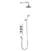 Burlington Trent Thermostatic Concealed Two Outlet Shower Valve, Hose & Handset with Fixed Head profile small image view 1 