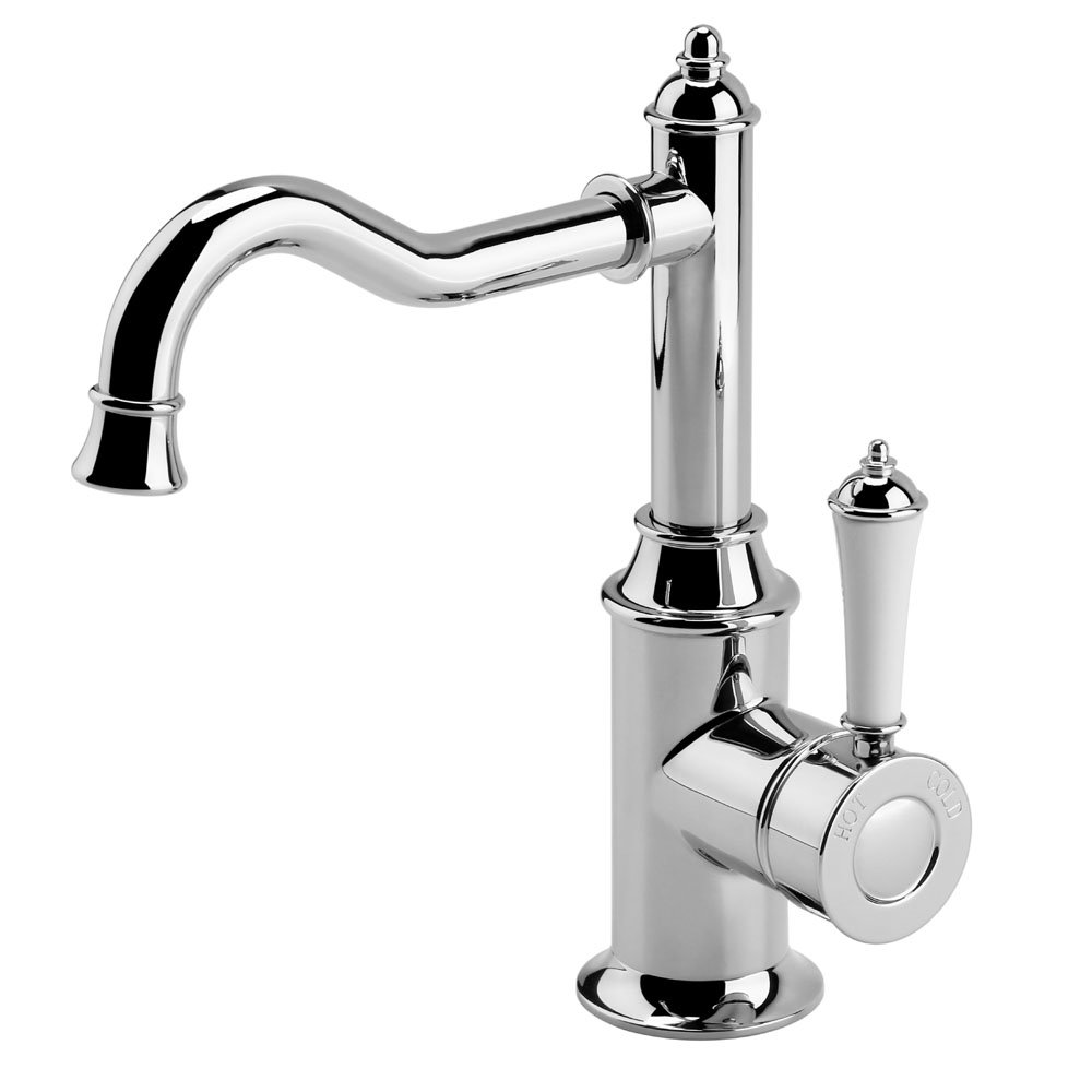 Trafalgar Traditional Chrome Mono Basin Mixer Tap | Victorian Plumbing UK