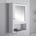 Tongue and Groove Bathroom Mirror Cabinet - White profile small image view 3 