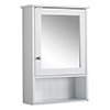 Tongue and Groove Bathroom Mirror Cabinet - White profile small image view 1 