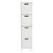 Tongue and Groove 4 Drawer Bathroom Storage Unit - White profile small image view 4 