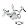 Heritage - Gracechurch Bidet Mixer with Pop-up Waste - TGRDC05 profile small image view 1 