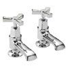 Heritage Gracechurch Mother of Pearl Basin Pillar Taps - TGRDMOP00 profile small image view 1 