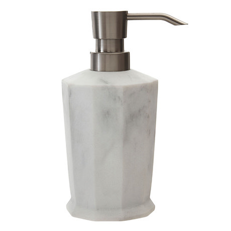 Trafalgar Grey Marble Effect Polyresin Lotion/Soap Dispenser