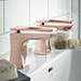 Heritage Hemsby Rose Gold Basin Pillar Taps - THPRG00 profile small image view 2 