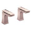 Heritage Hemsby Rose Gold Bath Pillar Taps - THPRG01 profile small image view 1 